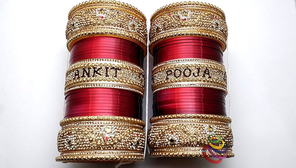 name bangle set in punjabi design,